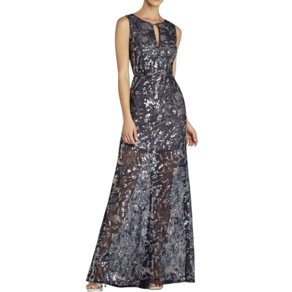 BCBGMAXAZRIA Hanna Sleeveless Sequined Gown Size 0 NWT